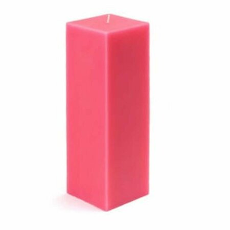 ZEST CANDLE CPZ-156-12 3 x 9 in. Hot Pink Square Pillar Candle, 12PK CPZ-156_12